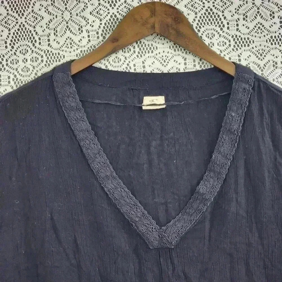 O'Neill Rayon V neck Kimono Short sleeve Blouse S - Picture 3 of 8